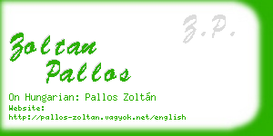 zoltan pallos business card